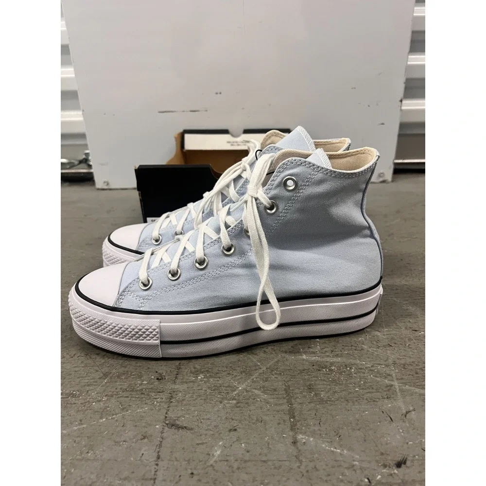Converse Chuck Taylor All Star Lift Hi Sneakers Womens US 9 Blue Platform Shoes‎
